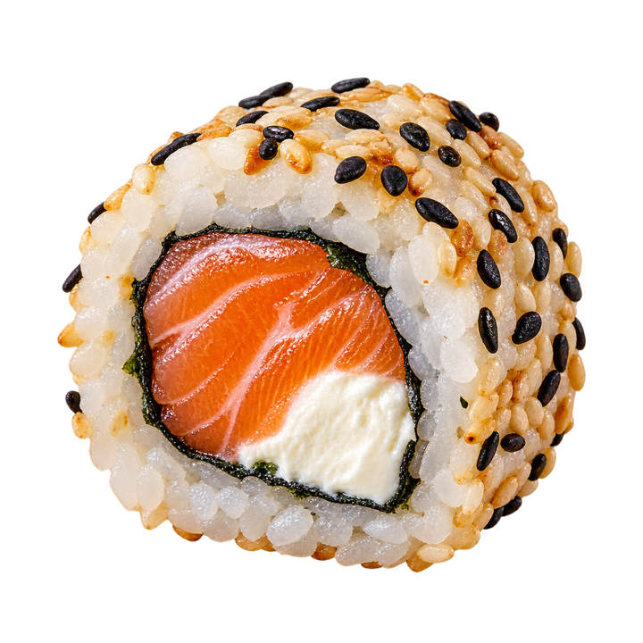 Peça de sushi de salmão